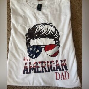 All American Dad White T-Shirt